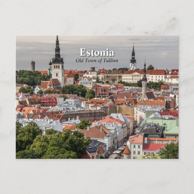Old Town of Tallinn Estonia Postcard (Front)