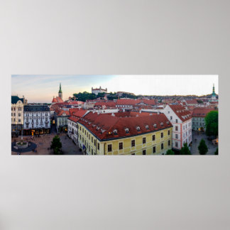 Old Town Panorama, Bratislava, Slovakia Poster