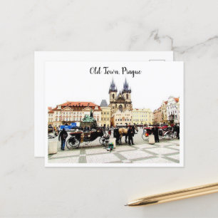 Old Town Prague Holiday Post Card