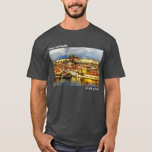 Old town Prague Praha from Bridge Tower T_Shirt