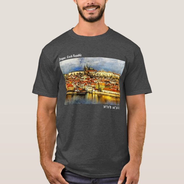 Old town Prague (Praha) from Bridge Tower T-Shirt (Front)