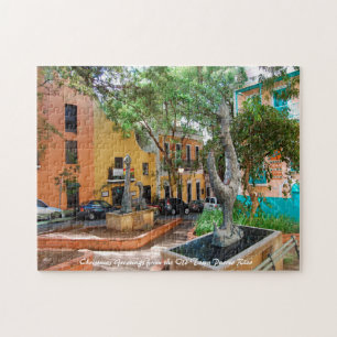 Old Town Puerto Rico. Christmas Greetings Jigsaw P Jigsaw Puzzle