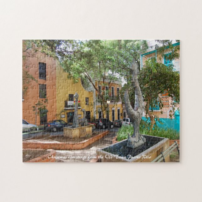 Old Town Puerto Rico. Christmas Greetings Jigsaw P Jigsaw Puzzle (Horizontal)