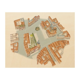 Old Town Square. Prague Czech Wood Wall Art