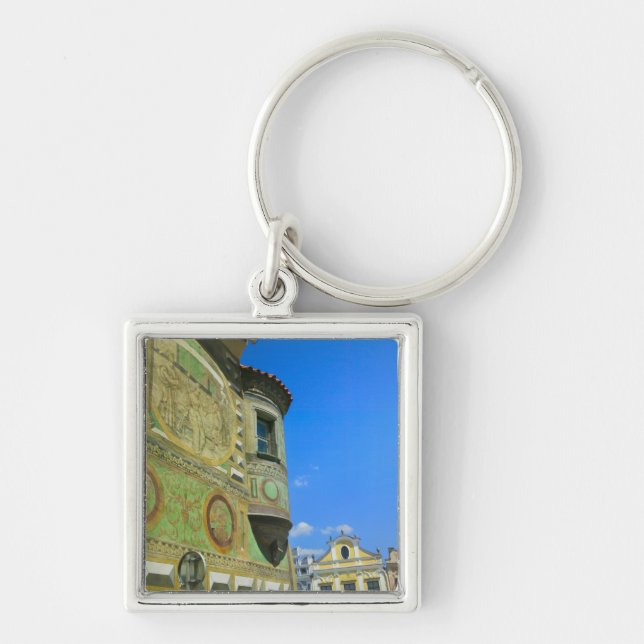 Old town square surrounded by 16th-century keychain (Front)