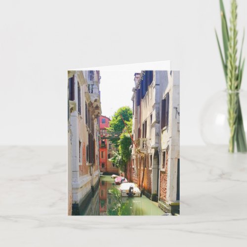 Old Town Venice Canal romantic Italy scene Card