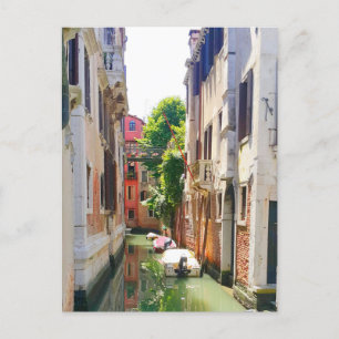 Old Town Venice Canal, romantic Italy scene Postcard