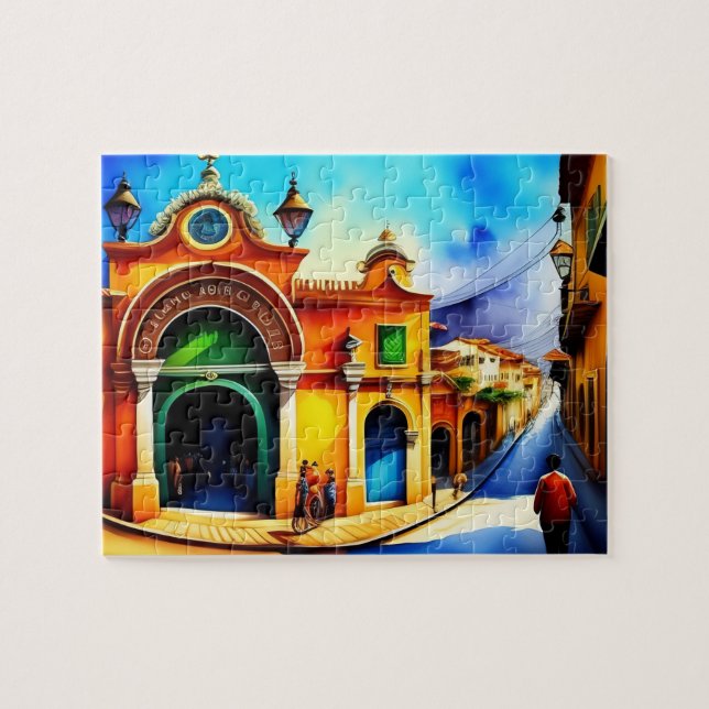 Old Town Vintage Jigsaw Puzzle (Horizontal)