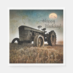 Old Tractor Birthday Napkins