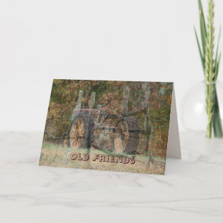 Old Tractor & Old Friends- customize Card