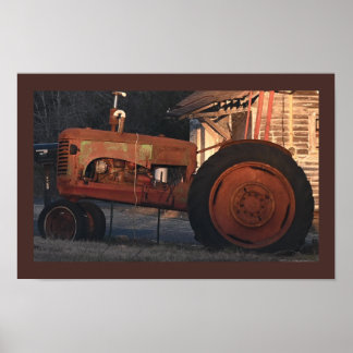 Old Tractor Photo Poster