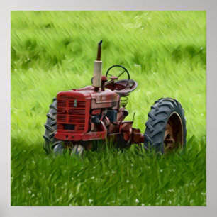 Old Tractor Poster