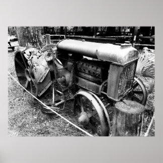 Old tractor print