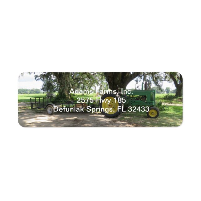 Old Tractor Return Address label (Front)