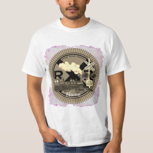 Old Train custom name t_shirt