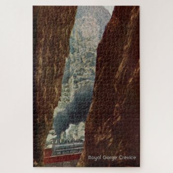 Old Train In Royal Gorge Crevice Large Puzzle by vintageamerican at Zazzle