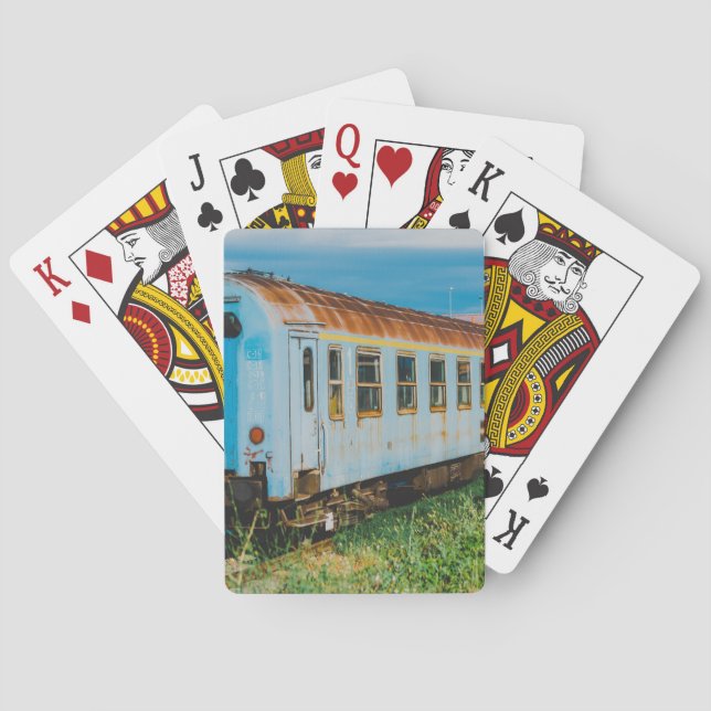 Old train poker cards (Back)