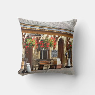 OLD TRAIN STATION THROW PILLOW