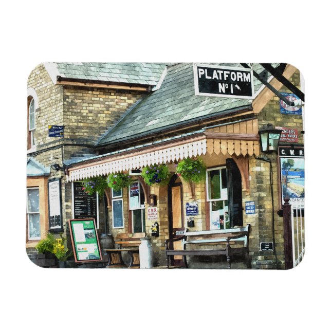 OLD TRAIN STATIONS UK MAGNET (Horizontal)