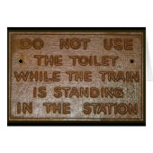 old train toilet sign (Front Horizontal)