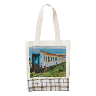 Old train zazzle HEART tote bag