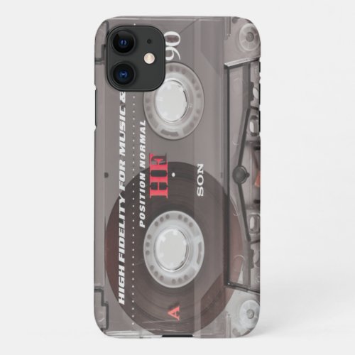 Old Transparent Cassette Tape iPhone 11 Case