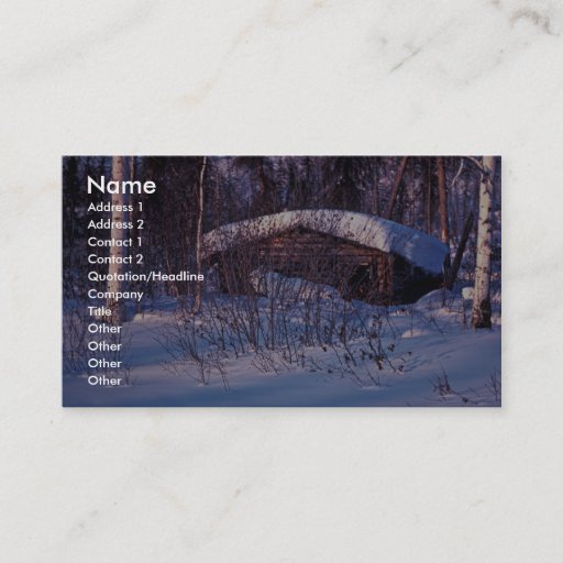 Customizable Old Trapper's Cabin Business Card Template