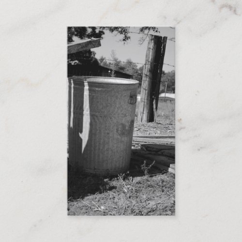 Old Trash Can Business Cards