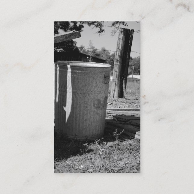 Old Trash Can Business Cards (Front)