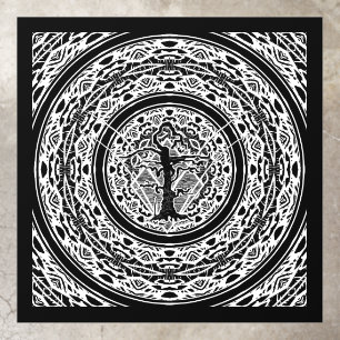 Old Tree Black & White  Floor Decals