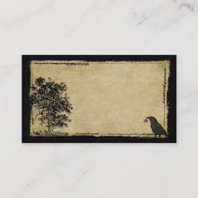Old Tree, Crow & Star- Prim Biz Cards (Front)