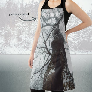 Old Tree in a Misty Forest Apron