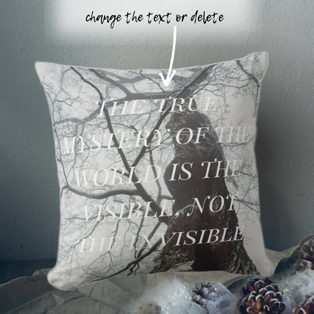 Old Tree in a Misty Forest Throw Pillow (Creator Uploaded)