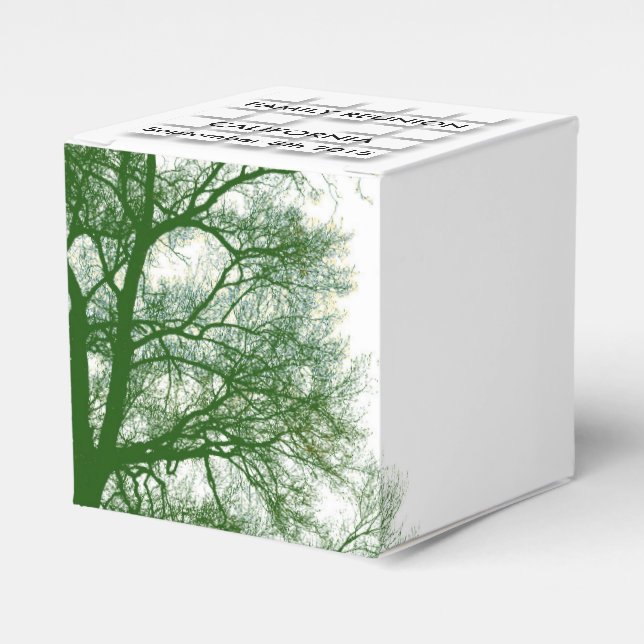 Old Tree Modern Design Family Reunion Favor Box (Front Side)