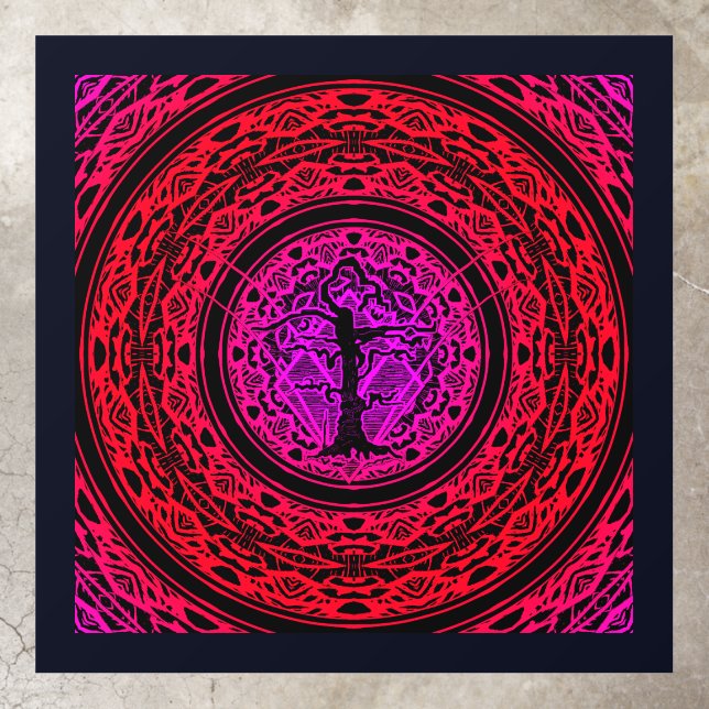 Old Tree Red & Purple Floor Decals (Insitu)