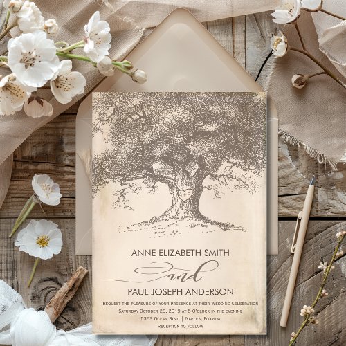 Old tree Wedding Invitation