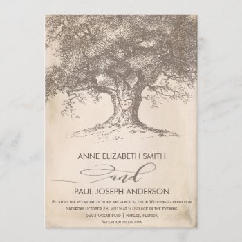 Old Tree Wedding Invitation by rusticwedding at Zazzle