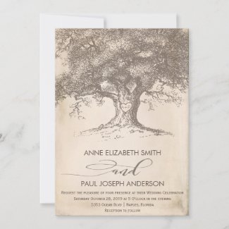 Old tree Wedding Invitation