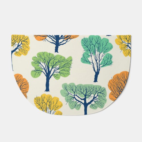 Old Trees Nature Seamless Pattern Doormat