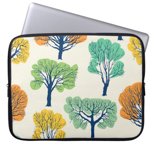 Old Trees Nature Seamless Pattern Laptop Sleeve