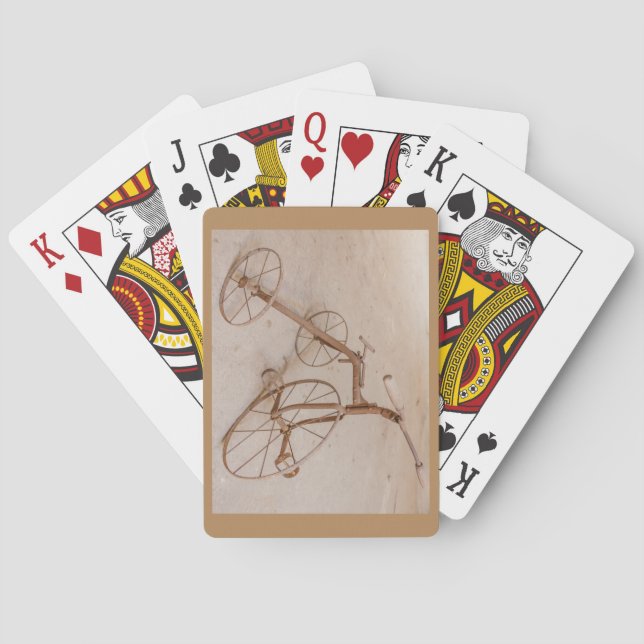 old tricycle poker playing cards (Back)