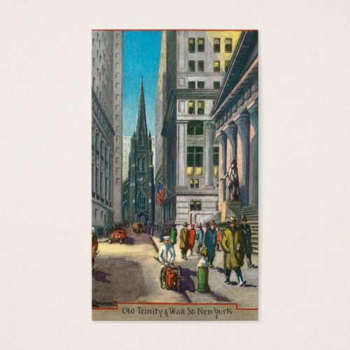 Old Trinity &amp; Wall Street, New York Business Cards