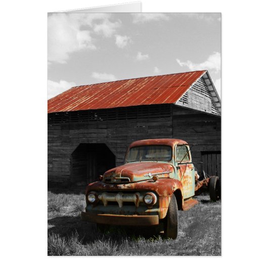 Old Truck b/w Cards (Front)