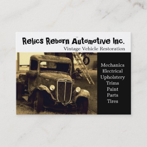 Old Truck  Repair Shop Business Cards