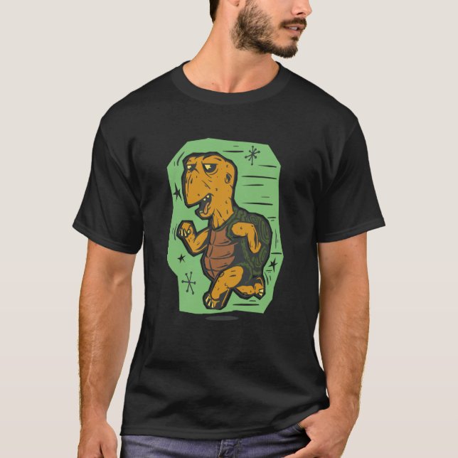 old turtle running T-Shirt (Front)