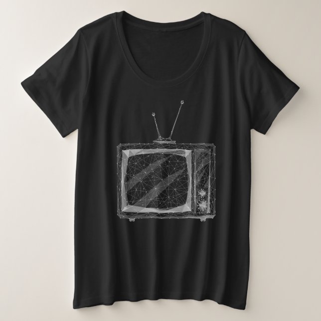 old tv  plus size T-Shirt (Design Front)