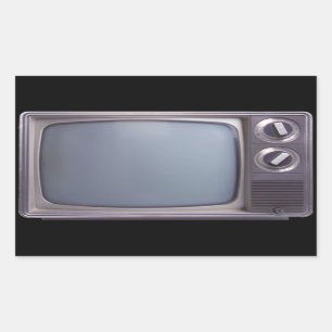 Old TV Rectangular Sticker