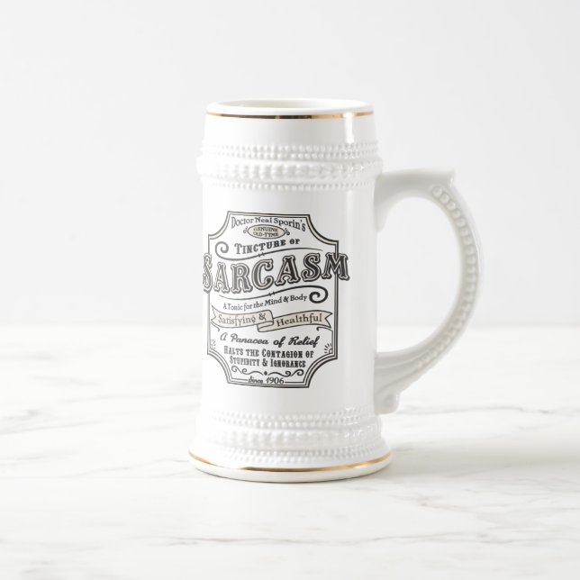 Old Tyme Sarcasm Beer Stein (Right)