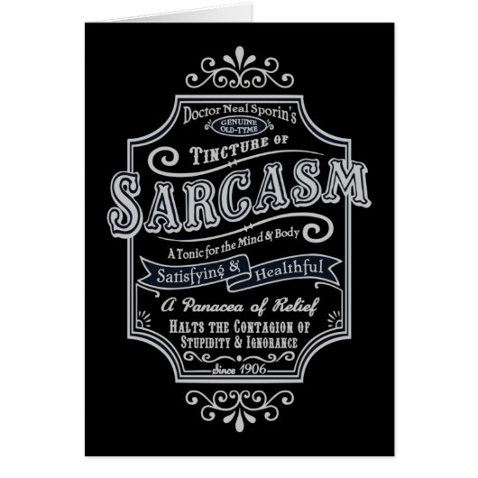 Old Tyme Sarcasm Cards (Front)