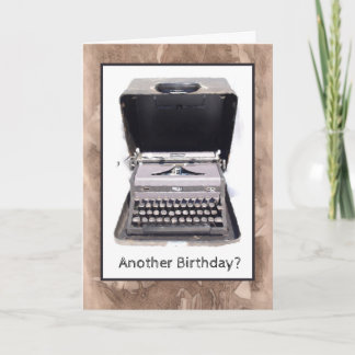 Old Typewriter Birthday Card